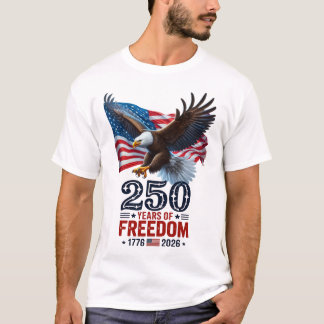 T-shirt Rétro 250 Ans de Liberté USA Patriotique 4 Juillet
