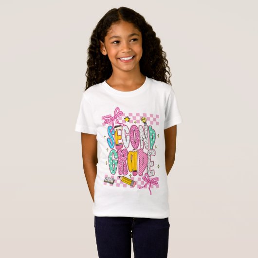 T-Shirt Retro 2nd Grade  (Devant entier)