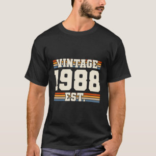 T-shirt Rétro 32 Ans Vintage 1988 Établi 32E B