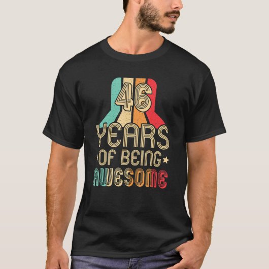 T-shirt Retro 46 Ans D'Être génial 46e Anniversaire (Devant)