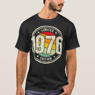 T-shirt Retro 46 Ans Vintage 1976 Limited Edition 46t