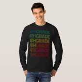 T-shirt Retro 4e année Enseignant Équipe Super Prêt (Devant entier)