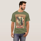 T-shirt Retro 50s Jet Set Christmas Tree Martini (Devant entier)