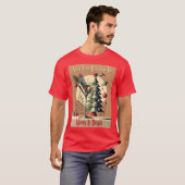 T-shirt Retro 50s Jet Set Christmas Tree Martini (Devant entier)