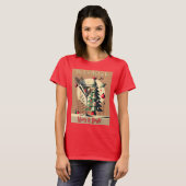 T-shirt Retro 50s Jet Set Christmas Tree Martini (Devant entier)