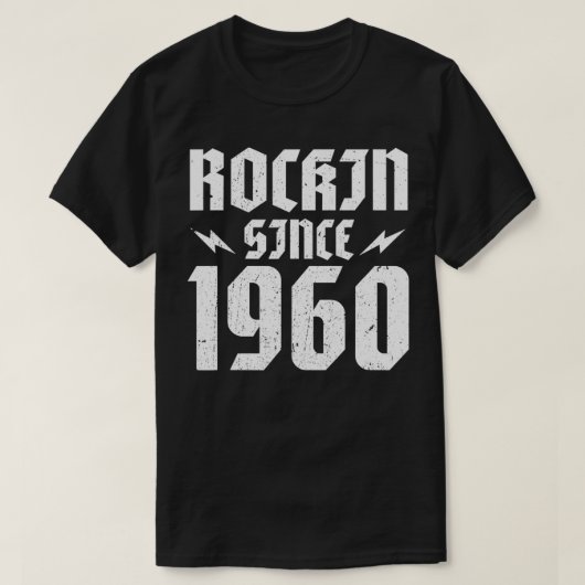 T-shirt Rétro 60 ans Rockin' depuis 1960 (Design devant)