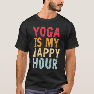 T-shirt Retro 60s les années 70 Style Yoga est mon Happy H