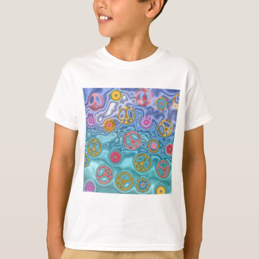 T-shirt Retro 60s paisible Vagues d'océan Cadeaux (Devant)