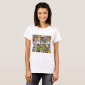 T-shirt Retro 60s Psychedélique Shalom LOVE Vêtements Cade (Devant entier)