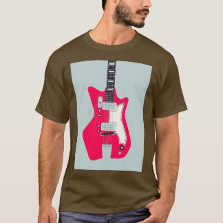 T-shirt Retro 60s Surf Rock Electric Guitare Grey