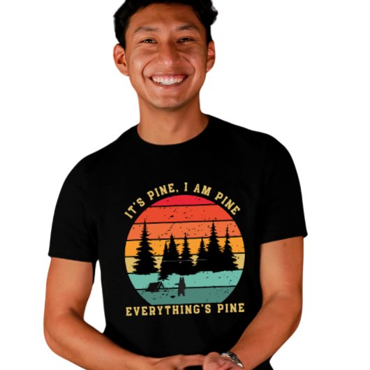 T-shirt Retro 70s graphic Sunset Camping Hiker