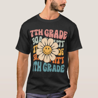 T-shirt Retro 7E Année Daisy Coloré Retour À L'École