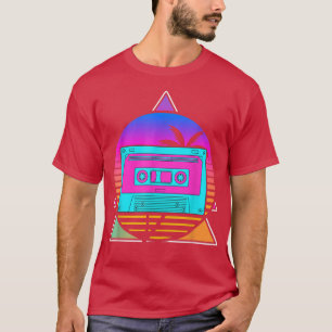 T-shirt Rétro 80 Type de musique à cassette Vaporwave trop