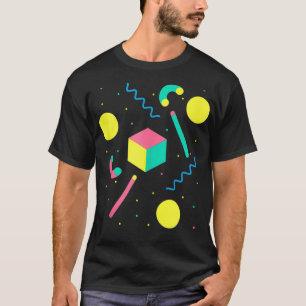 T-shirt Retro 80s 90s Vintage Motif géométrique Memphis St