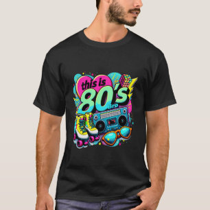 T-shirt Rétro 80s Frère Roller boombox Cassette Eighties C