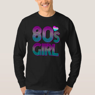 T-shirt Retro 80's Girl 1980s 1980s 1980 Femmes 3