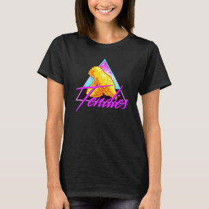 T-shirt Retro 80s Vaporwave Chicken Tendies Dank Meme