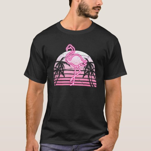 T-shirt Rétro 80s Vaporwave Exotic Bird Amoureux des anima (Devant)