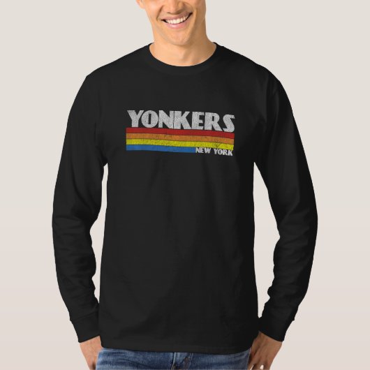 T-shirt Retro 80s Yonkers New York NY Souvenir   (Devant)