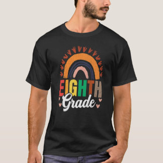 T-shirt Rétro 8E Année Première Jour Retour À L'École Grap