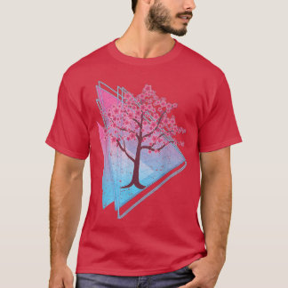 T-shirt Retro 90s Art Sakura Japon Fleur Vaporwave Cherry