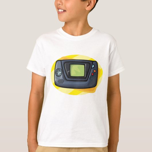 T-shirt Retro 90s Handheld Game Console Gamer (Devant)