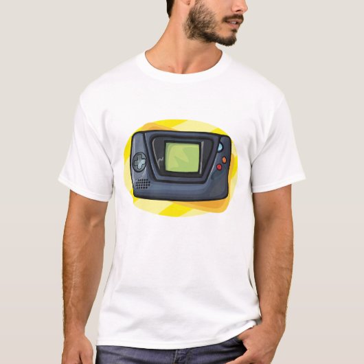 T-shirt Retro 90s Handheld Game Console Gamer (Devant)