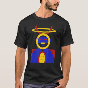 T-shirt Retro Abstrait Bauhaus Style Angel Devil Hipster