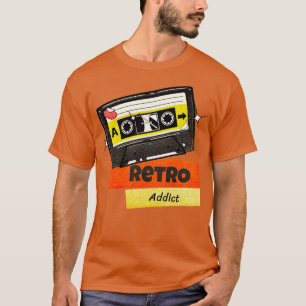 T-shirt Retro Addict Audio Cassette Enregistrement Bande 8