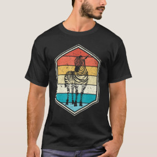 T-shirt Retro Afrique Safari Zoo Animal Zebra