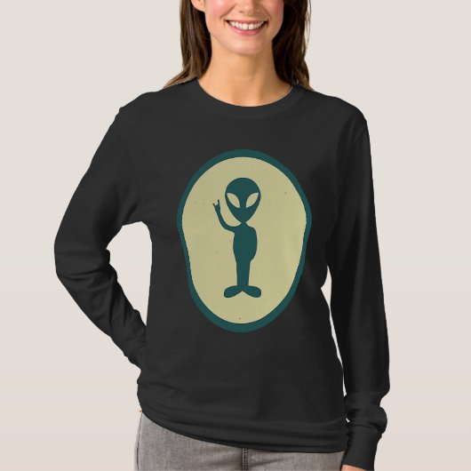T-shirt Retro Alien Vintage UFO (Devant)