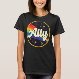 T-shirt Retro Ally Lgbtq les années 70 Drapeau Gay pride L