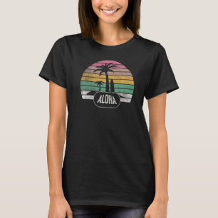 T-shirt Retro Aloha Hawaii Hawaii Island Palm Beach Surf