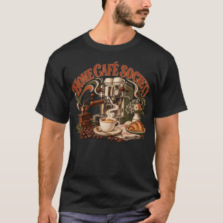 T-Shirt Rétro Amateur de Café Société Café Maison