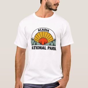T-shirt Retro Amateurs de voyage graphique Vintage Acadia