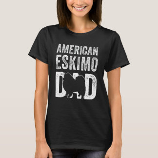 T-shirt Retro American Eskimo Papa Papa Papa Fête des père