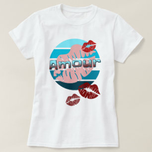 T-SHIRT RETRO AMOUR VINTAGE ENSOLEILLEMENT ET LIPSTICKETS