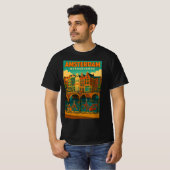 T-shirt Rétro Amsterdam Pays-Bas (Devant entier)