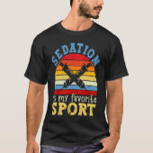 T-shirt Retro Anesthesia Tech Sedence Est Mon Sport Anesth (Devant)