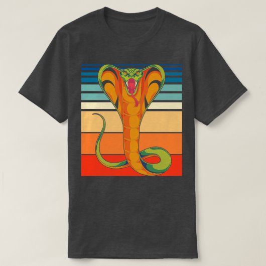 T-shirt Rétro Animal Reptile Lover Pet Cobra Snake (Design devant)