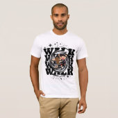 T-shirt rétro Anime Star Warrior (Devant entier)