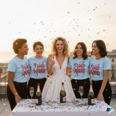 T-shirt Rétro Années 70 Équipe de la Mariée Demoiselle d'H