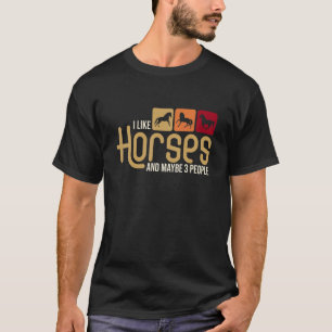 T-shirt Rétro Années 80 Vintage Cheval Rid J'aime Les Chev
