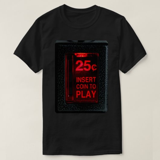 T-shirt Retro Arcade Insérer pièce à jouer (Design devant)