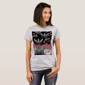 T-shirt Retro Arcade Manti Aliens Pixel Art - Funny Defend (Devant entier)