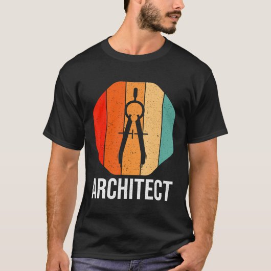 T-shirt Retro Architecte Compass Architecture Cadeaux Étud (Devant)