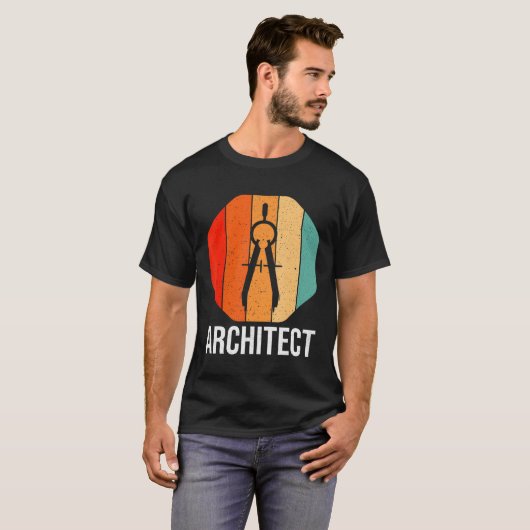 T-shirt Retro Architecte Compass Architecture Cadeaux Étud (Devant entier)