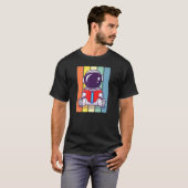 T-shirt Retro Astronaut Book Reader Bookworm Vibes (Devant entier)