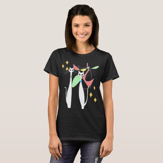T-shirt Retro Atomic Era MCM Mobile & Cool Chat Pair (Devant entier)