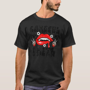 T-shirt Retro Attention I Bite Halloween Boho Skeleton Mai